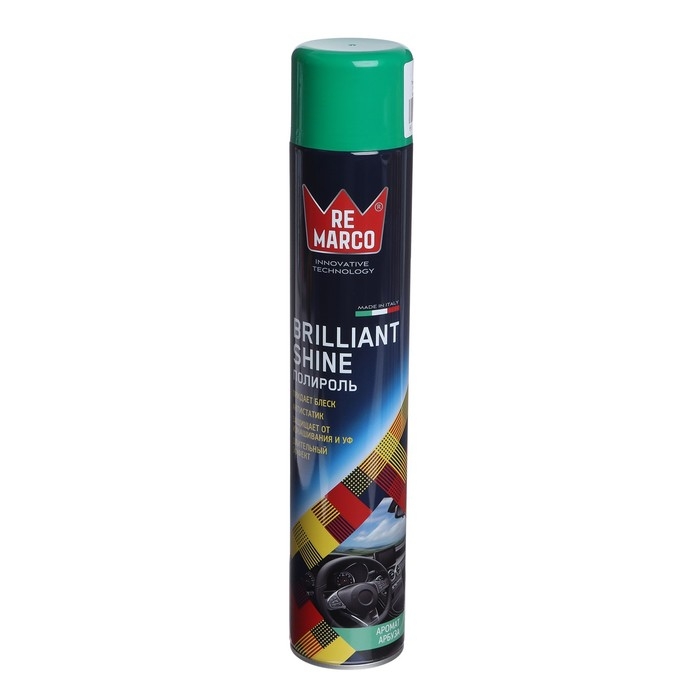 Полироль пластика RE MARCO BRILLIANT SHINE, Арбуз, аэрозоль, 750 мл Полироль пластика RE MARCO BRILLIANT SHINE, Арбуз, аэрозоль, 750 мл