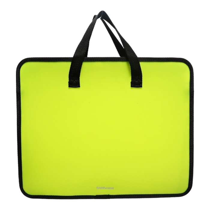 Папка с ручками А4+, 332 х 268 х 90 мм, ErichKrause Папка с ручками А4+, 332 х 268 х 90 мм, ErichKrause "Простоквашино", 600 мкм, молния сверху, желтая