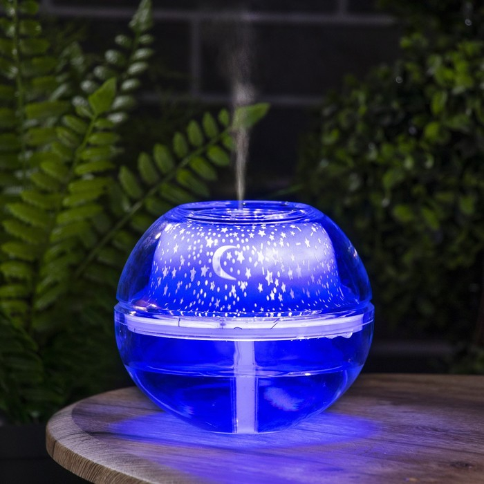 Увлажнитель воздуха Luazon HM-6, ночник  Увлажнитель воздуха Luazon HM-6, ночник "Звёздное небо", 0,5 л, 2 Вт, USB