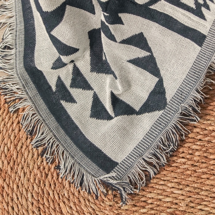 Плед Этель Плед Этель "Этника" 130*180см , цв.серый,80%хлопок, 20% п/э