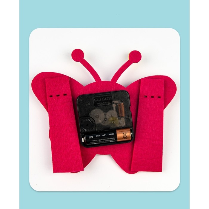 Часы настольные DIY Часы настольные DIY "Бабочка из фетра" детские, набор для творчества, 23 х 21 см, АА