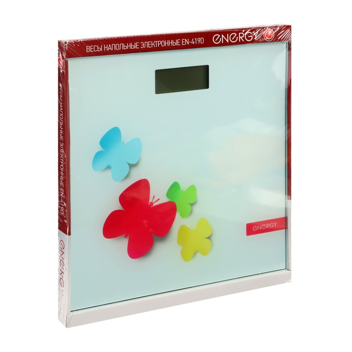 Весы напольные ENERGY EN-419D, электронные, до 180 кг, стекло, Весы напольные ENERGY EN-419D, электронные, до 180 кг, стекло, "бабочки"