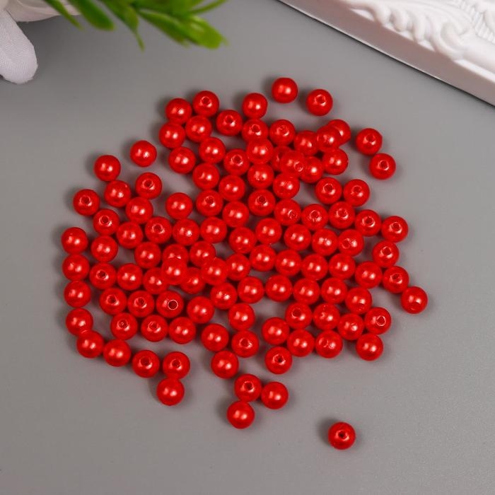 Бусины для творчества пластик Бусины для творчества пластик "Тициановый" набор 200 шт d=0,6 см