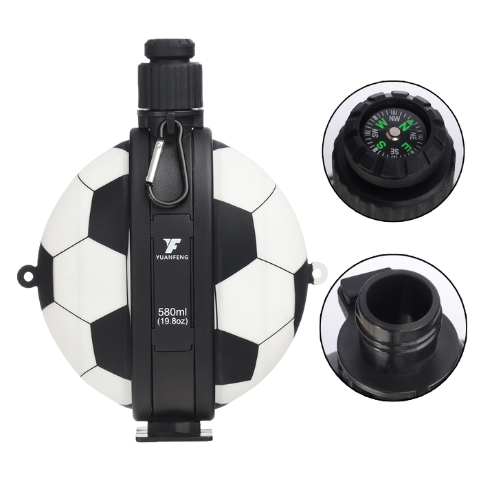 Бутылка для воды, 580 мл,  Бутылка для воды, 580 мл, "Футбольный мяч", 20.9 х 16 см