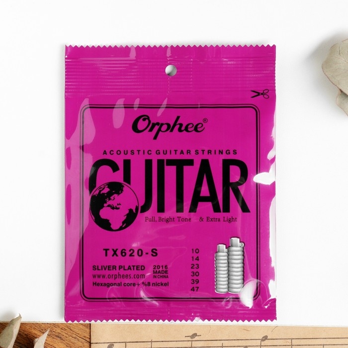 Струны для акустической гитары Orphee TX620S, 010-047