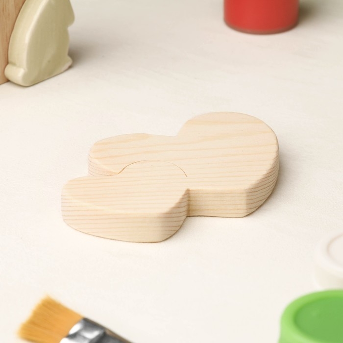 Заготовка для творчества Заготовка для творчества "Два сердечка", 8,8 х 6,2 х 1,2 см, сосна