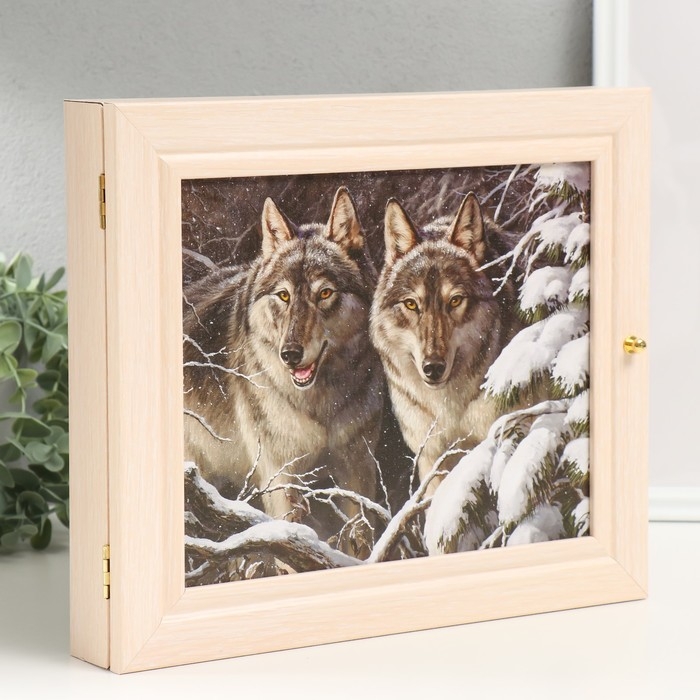 Ключница Ключница "Разбойники" молочный дуб 26х31 см