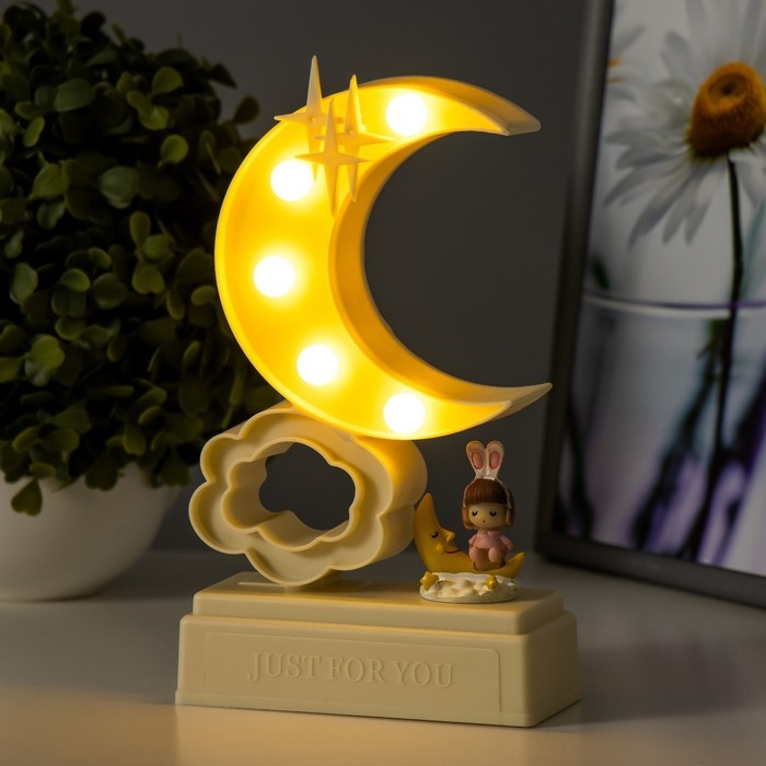 Ночник Ночник "Ночка" 5хLED 4000К 2хАА слоновая кость 20х12х5,5см RISALUX