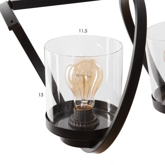 Светильник Светильник "Шате" 5хЕ27 40Вт черный 11х30-110 см