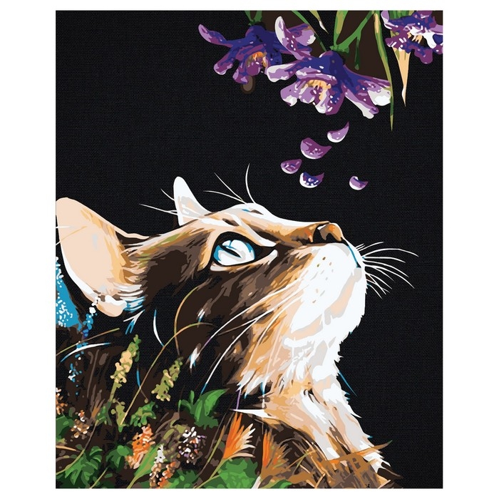 Картина по номерам «Сладкий запах», 40 × 50 см, на черном холсте Картина по номерам «Сладкий запах», 40 × 50 см, на черном холсте