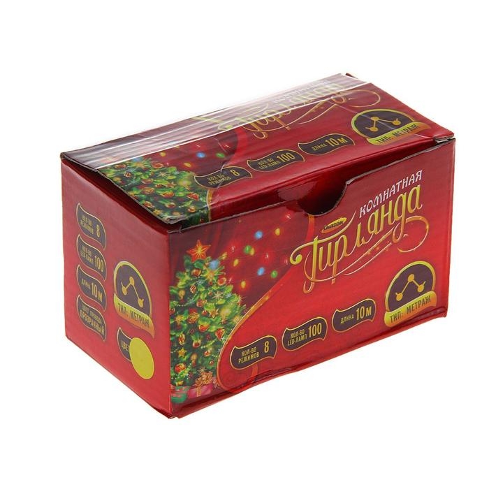 Гирлянда «Нить» 10 м с насадками «Игла», IP20, прозрачная нить, 100 LED, свечение жёлтое, 8 режимов, 220 В Гирлянда «Нить» 10 м с насадками «Игла», IP20, прозрачная нить, 100 LED, свечение жёлтое, 8 режимов, 220 В