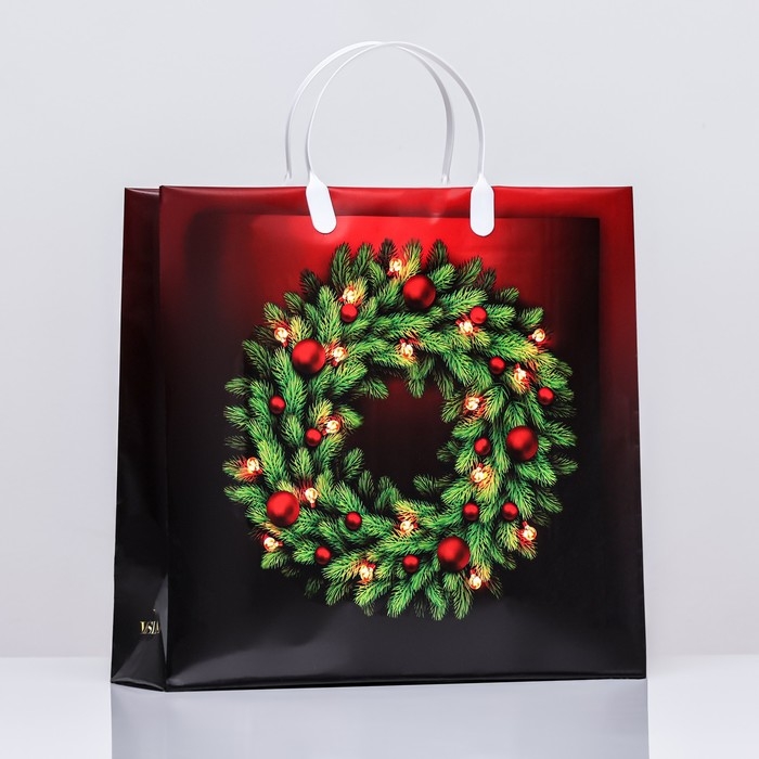 Новый год. Пакет  Новый год. Пакет "Украшение", мягкий пластик, 30х30 120 мкм.