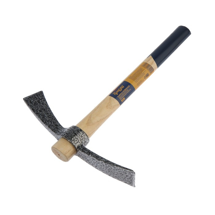 Кирка ТУНДРА, кованая, деревянная рукоятка 380 мм, двухплоскостная, 500 г Кирка ТУНДРА, кованая, деревянная рукоятка 380 мм, двухплоскостная, 500 г