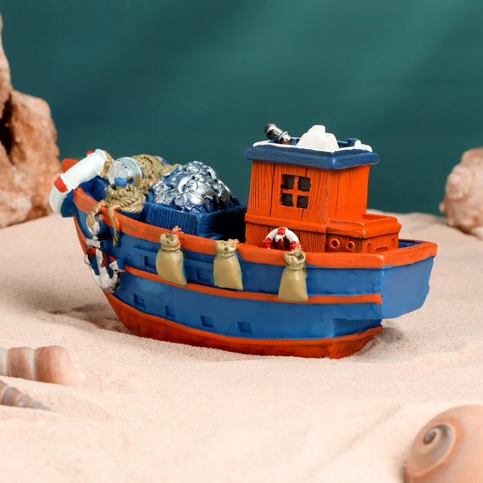 Корабль сувенирный  Корабль сувенирный "Рыбацкое судно" 16*7*7см