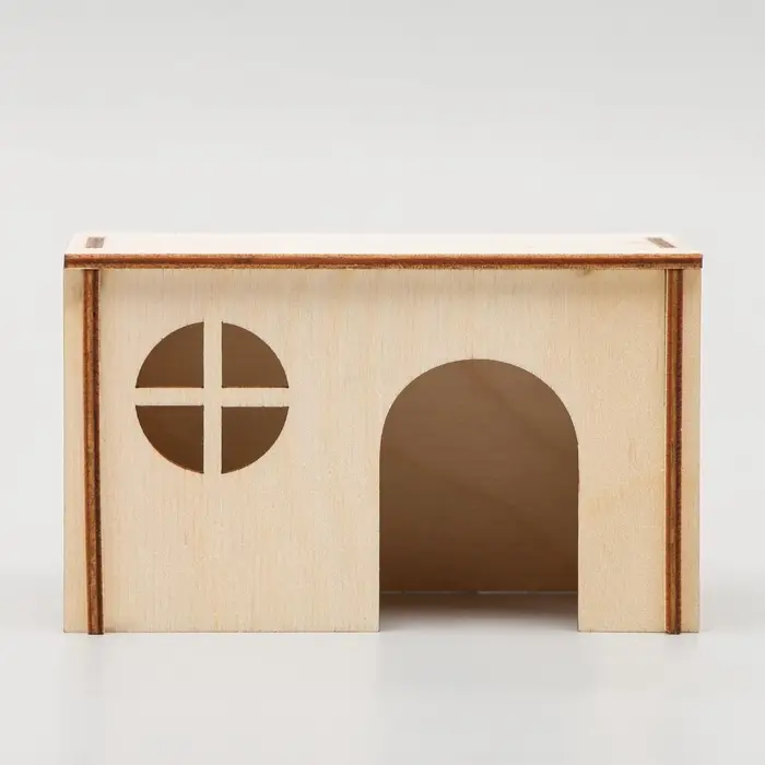 Домик для грызунов малый, 12.5&times;7.5&times;7.5 см, дерево