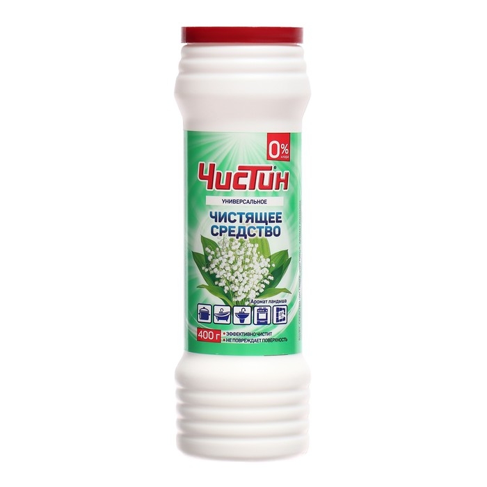 Чистящий порошок  Чистящий порошок "Чистин", Ландыш, 400г, универсальное
