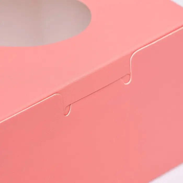 Коробка сборная, розовая, 10&times;10&times;6.5 см