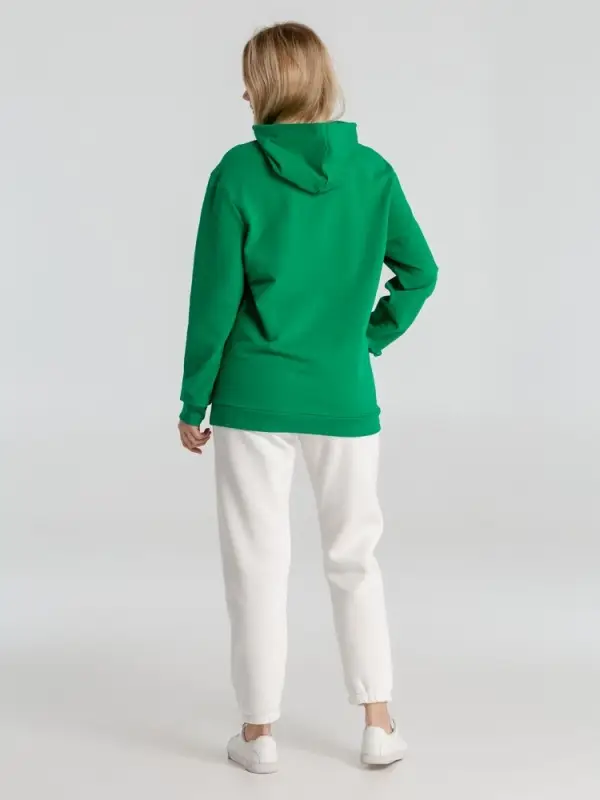 Толстовка с капюшоном унисекс Hoodie, зеленая, размер XS