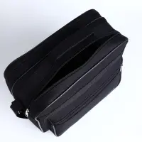 Сумка мужская Luris, с длинным ремнём, 2 отдела, на молнии, чёрная