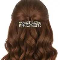 Заколка - автомат для волос QF &laquo;Филомена&raquo;, прямой, 9 см, чёрно-золотая