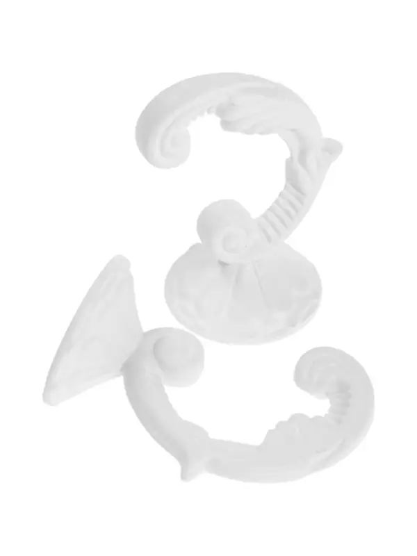 Крючок для штор ТУНДРА KS002, однорожковый, цвет белый, 2 шт Крючок для штор ТУНДРА KS002, однорожковый, цвет белый, 2 шт