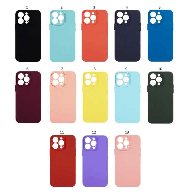 Чехол для iPhone 13 Pro Silicone WS (без лого, в прозрачном пакете)