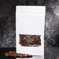 Пакет Zip-lock Крафт с прямоугольным окном, белый,14&times;22&times;4 см