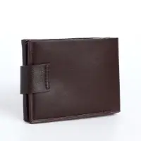 Портмоне мужское на магните, отдел для карт, купюр, коричневый