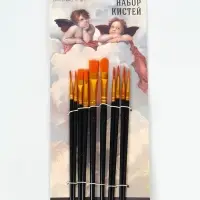 Набор кистей синтетика, 10 шт