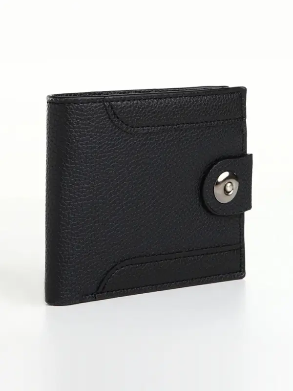 Портмоне мужское на магните, отдел для карт, монет, чёрное