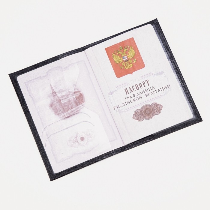 Обложка для паспорта, цвет чёрный Обложка для паспорта, цвет чёрный