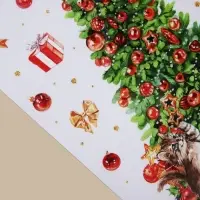 Наклейки новогодние на окна, виниловые «Новый год», многоразовые, 20 х 34,5 см