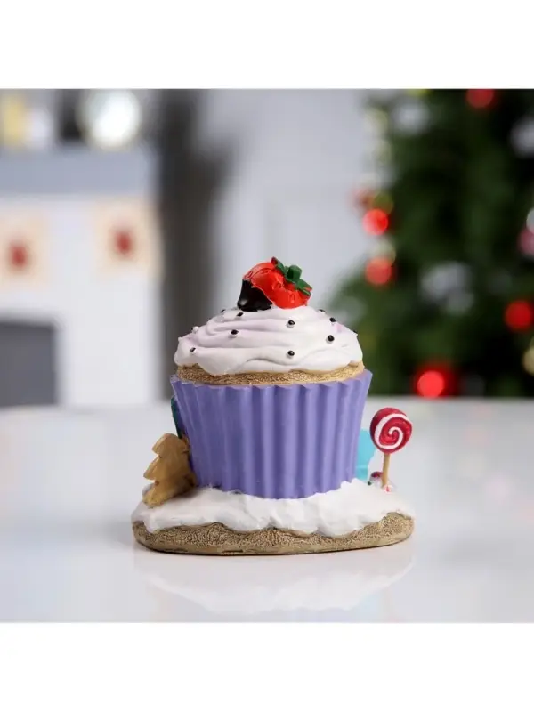 Светодиодная фигура &laquo;Дом из сладостей&raquo; 13&times;12&times;9 см, полистоун, от батареек LR44&times;3, свечение тёплое белое