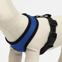 Шлейка мягкая из неопрена, размер S, ОШ 24 см, ОГ 24-34 см, синяя