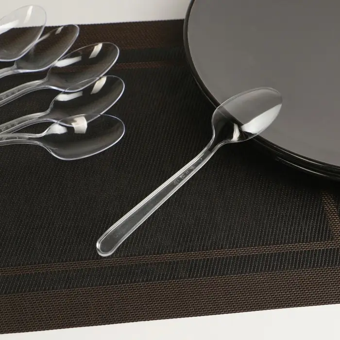 Ложка пластиковая одноразовая Не ЗАБЫЛИ! «Премиум», 18 см, прозрачная, набор 6 шт./уп.