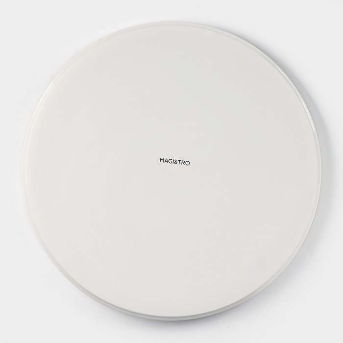 Тарелка фарфоровая с бортиком Magistro «Церера», d=19,5 см, белая Тарелка фарфоровая с бортиком Magistro «Церера», d=19,5 см, белая