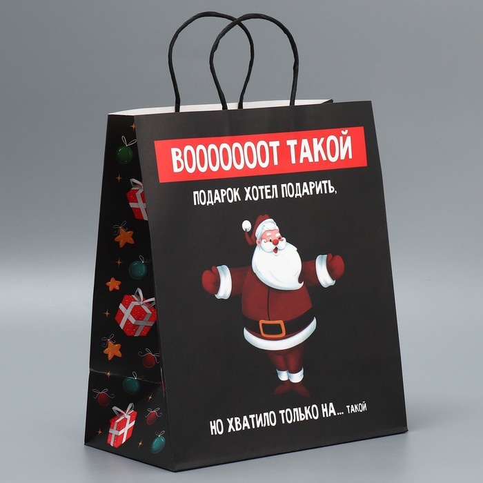 Пакет подарочный новогодний крафтовый «Тебе», 28 х 32 х 15 см Пакет подарочный новогодний крафтовый «Тебе», 28 х 32 х 15 см