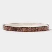 Тарелка Magistro Wood, d=20 см, фарфор, коричневая
