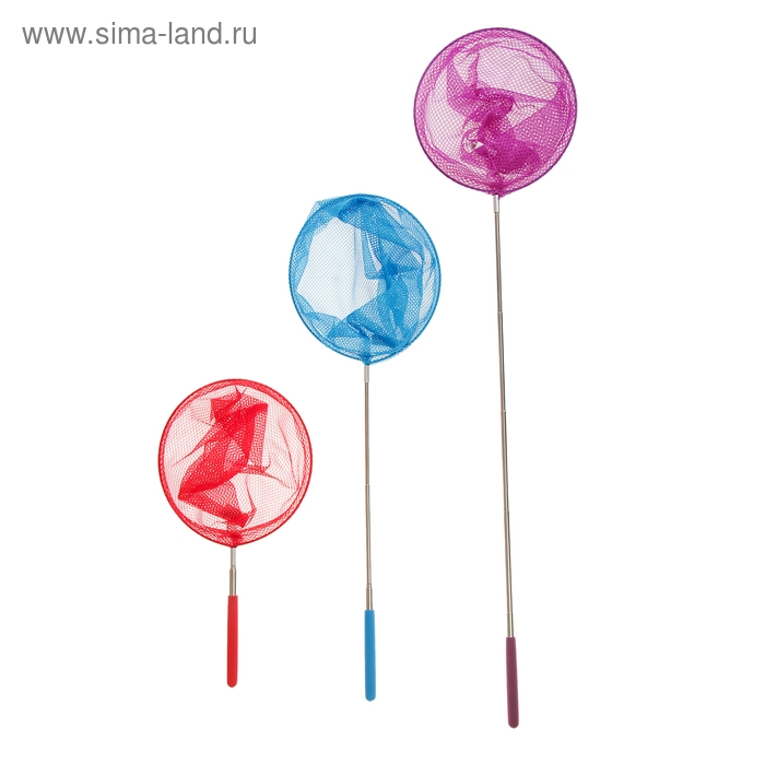 Сачок детский, телескопический 66 см, диаметр: 20 см, цвета МИКС Сачок детский, телескопический 66 см, диаметр: 20 см, цвета МИКС