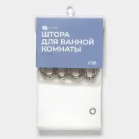 Штора для ванной комнаты SAVANNA &laquo;Элегант&raquo;, с люверсами и металлическими кольцами, 180&times;180 см, PEVA