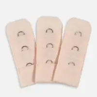 Застёжка для бюстгальтера, 3 ряда 1 крючок, 10 шт., бежевая