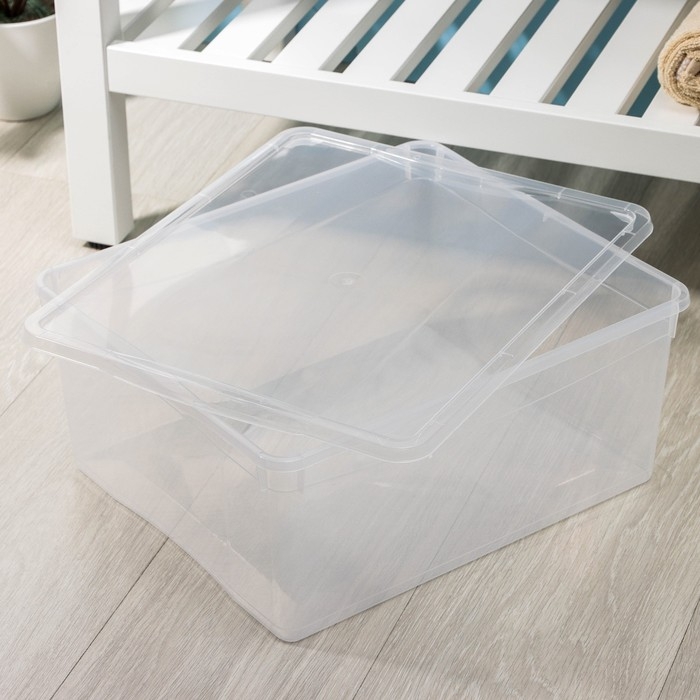 Ящик для хранения, прямоугольный «Кристалл», 18 л Ящик для хранения, прямоугольный «Кристалл», 18 л