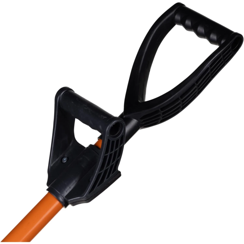 Лопата д/уб снега РусТрейд Пума пласт/ковш ал/черен 47,5х35х145см доп ручк