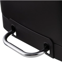 Ведро мусорное с педалью и доводчиком Luscan 6л, черное,прямоуг,металл