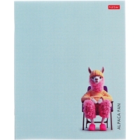 Тетрадь 48л кл "Alpaca fan", пласт обл с печатью, бл офсет 60-65г/м², 5В МИКС