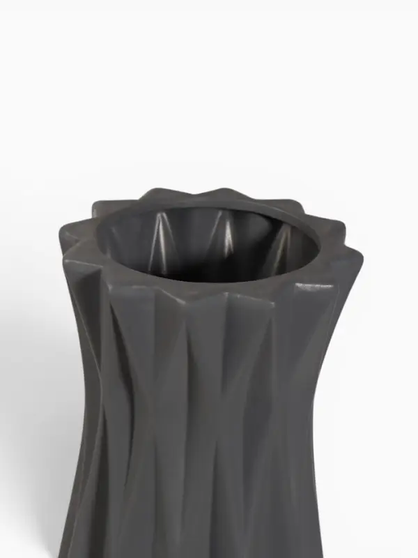 Ваза напольная &laquo;Геометрия&raquo;, грани, 16&times;60 см, керамика, серая
