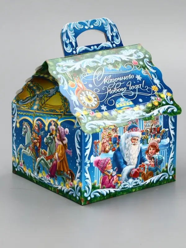Подарочная новогодняя коробка «Карнавал», для сладких подарков, 16×16×22 см Подарочная новогодняя коробка «Карнавал», для сладких подарков, 16×16×22 см