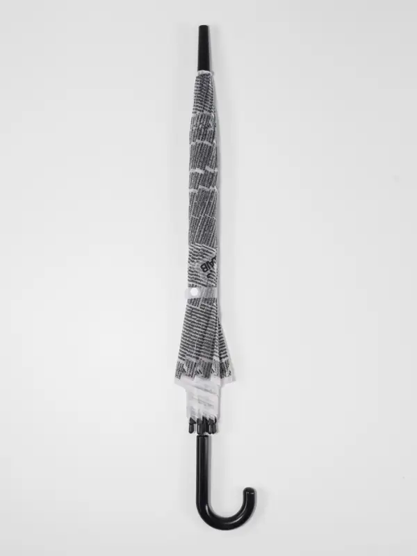 Зонт - трость полуавтоматический &laquo;Газета&raquo;, 8 спиц, R=47/54 см, d=94 см, серый