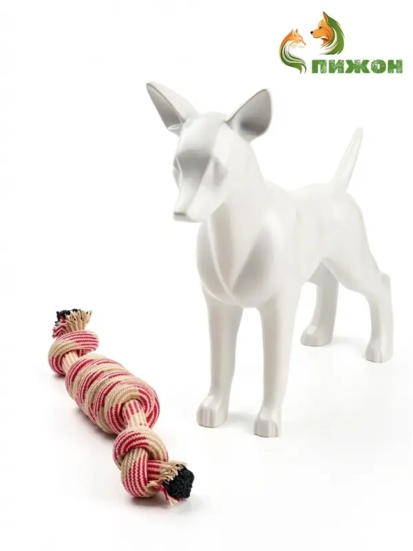 Игрушка для больших и средних собак канатная &laquo;Двойной узел&raquo;, до 50 см, до 185 г