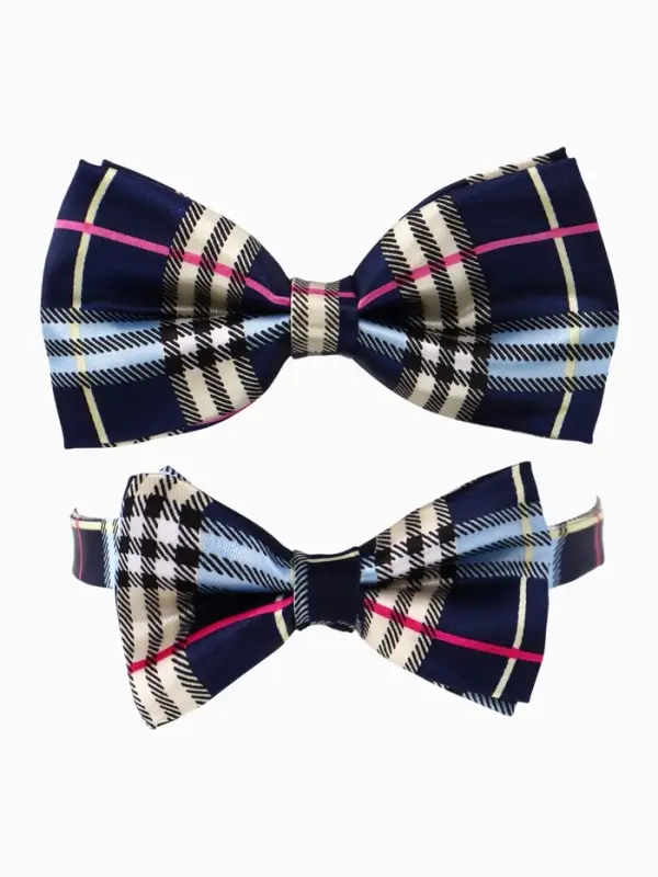 Галстук - бабочка для мальчика и папы &laquo;Набор для фотосессии&raquo;, 2 шт., синий, M&B